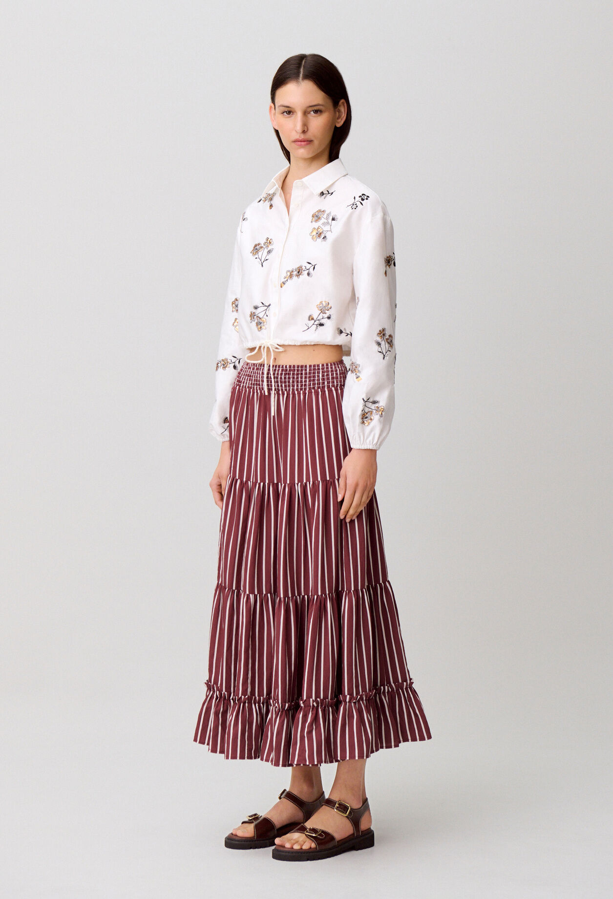 Floral and sequin shirt