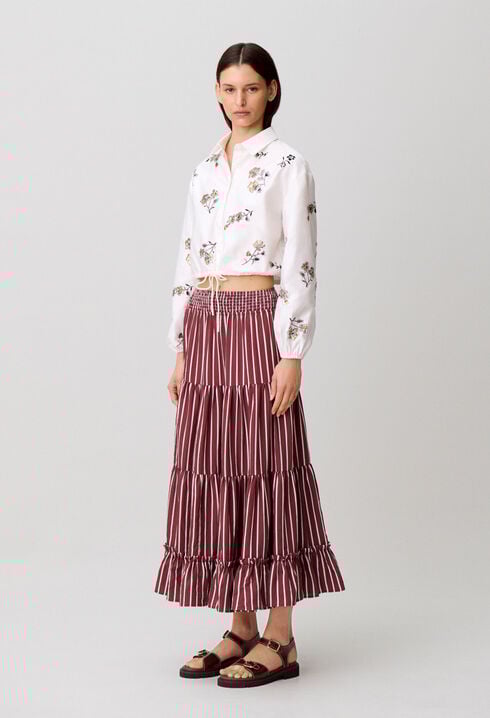 Floral and sequin shirt