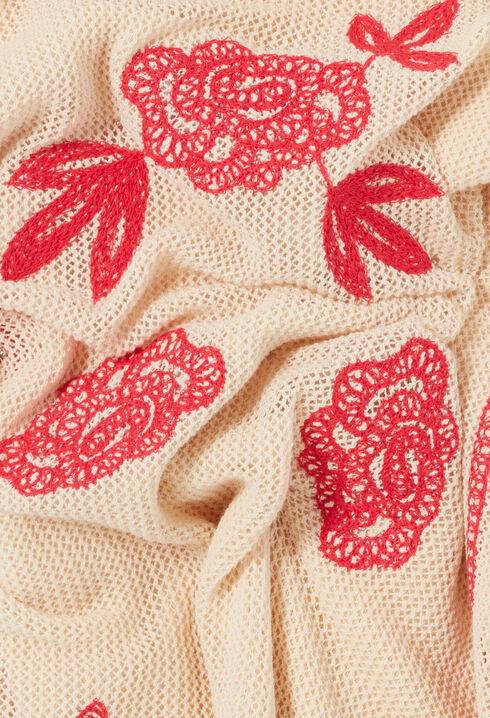 Floral embroidered midi dress